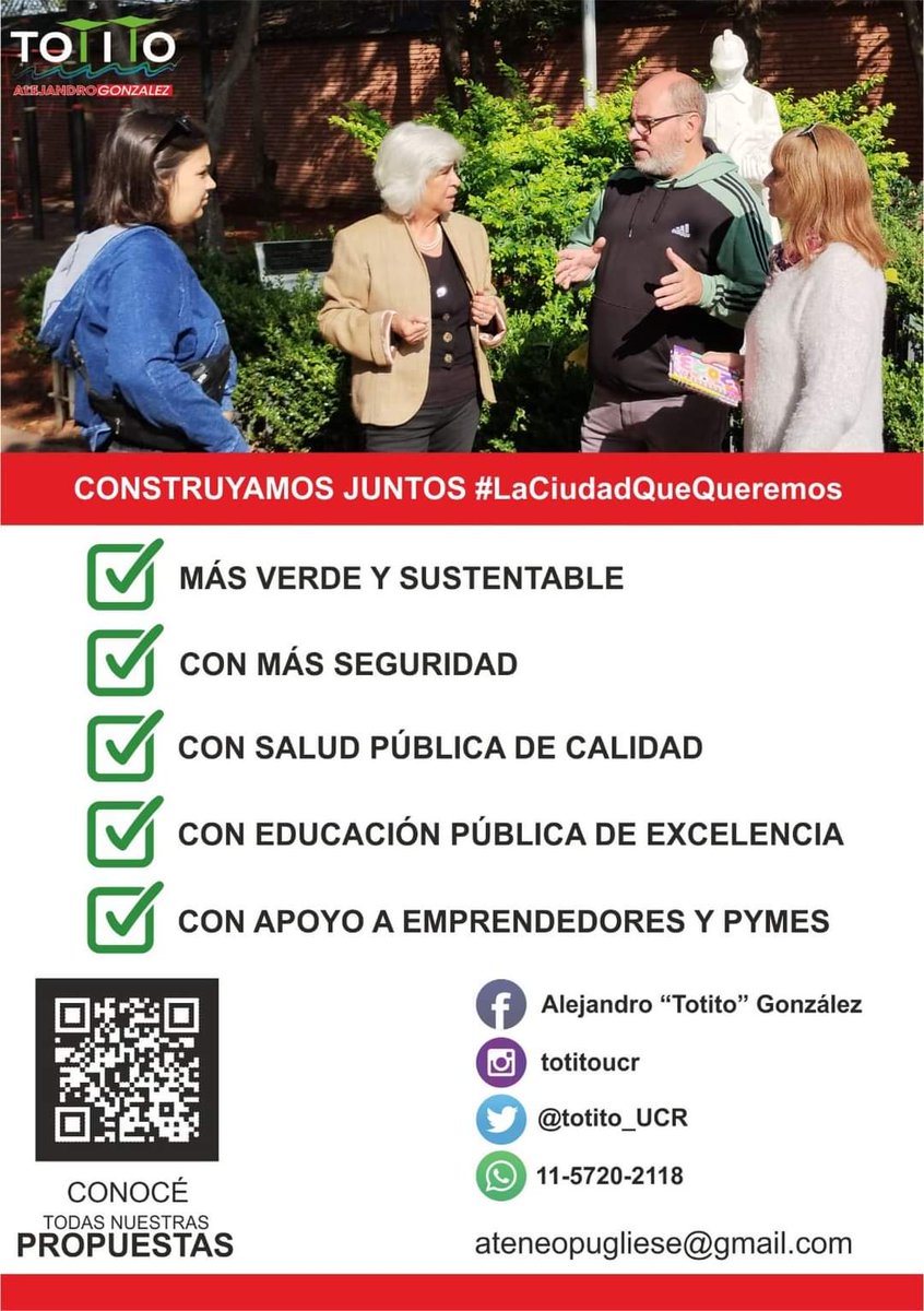 Construyamos #Juntos #LaCiudadQueQueremos ❤️ 

#UCR #EvoluciónEnVicenteLópez

<a href="/totito_UCR/">Alejandro González</a> <a href="/Evolucionbsas/">EvolucionBsAs</a> <a href="/martintetaz/">Martin Tetaz</a> <a href="/danyatavela77/">Danya Tavela</a>