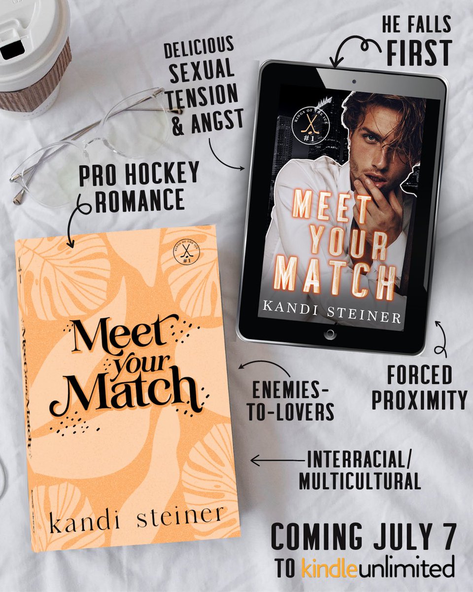 @KandiSteiner has revealed the gorgeous cover for Meet Your Match, releasing July 7, 2023!

Pre-order today!
mybook.to/MeetYourMatch

@valentine_pr_ #kandisteiner #kingsoftheice #kindleunlimitedromance #hockeyromance #enemiestolovers #forcedproximity #sportsromance