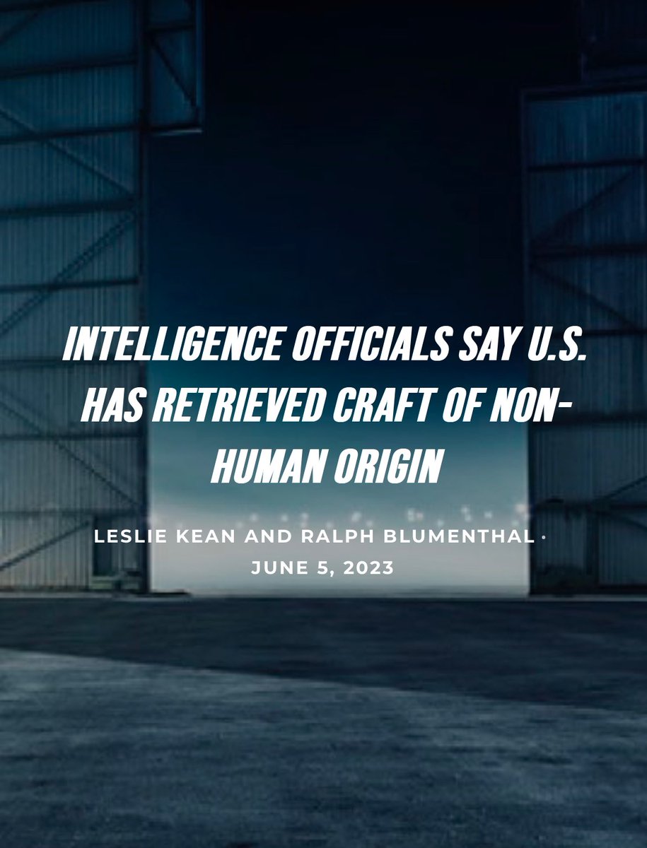 Former intelligence official & whistleblower has given Congress & the Intelligence Community Inspector General extensive classified information about deeply covert programs that he says possess retrieved intact & partially intact craft of non-human origin thedebrief.org/intelligence-o…