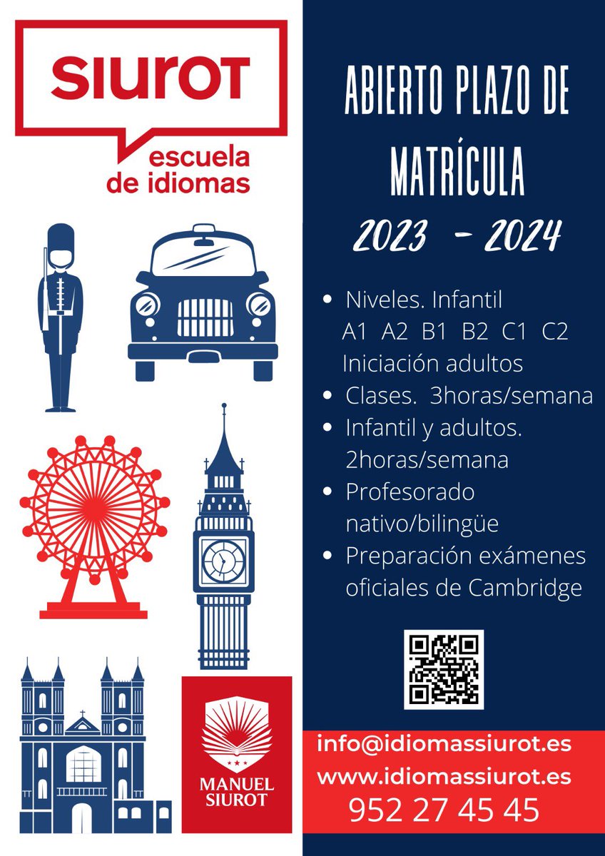 👉🏼. 2023-2024

📣. Abierto plazo de matrícula. 

idiomassiurot.es