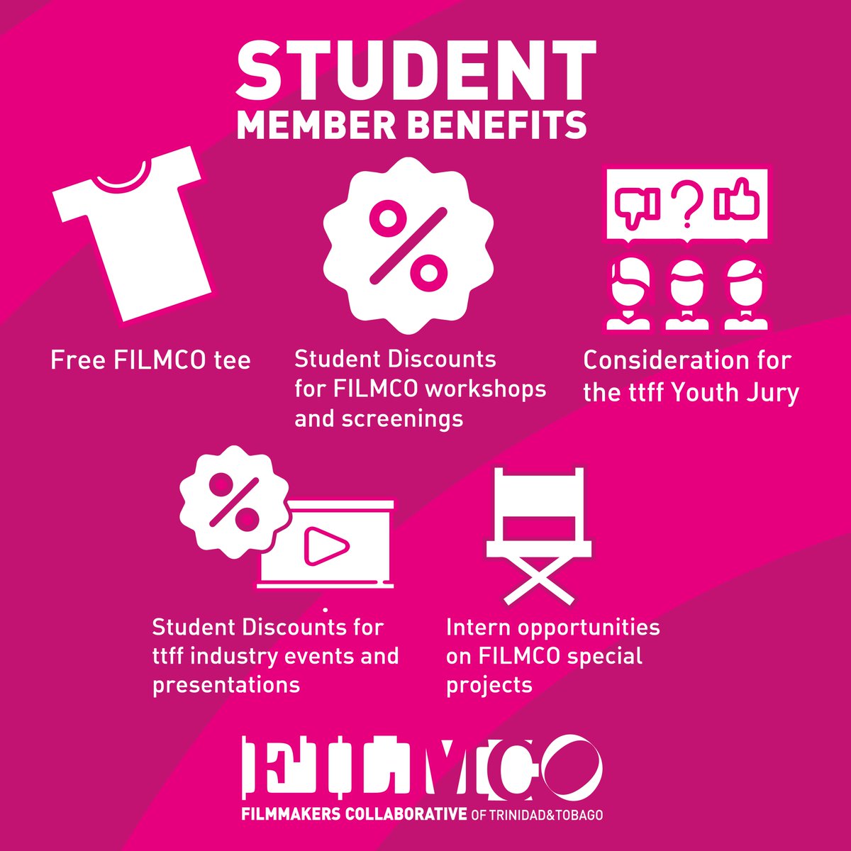 FILMCO's student membership is here! An affordable and beneficial investment for students of filmmaking!  

 ☑️Full details on student membership and sign-up to  here: filmco.org/membership   

 #FILMCOmembers #FILMCOStudentMembership #studentmembers