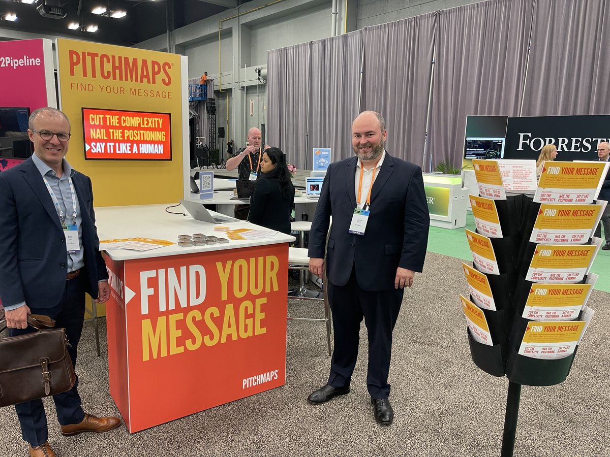 PitchMaps's tweet photo. Super excited to be in #Austin at Forrester's B2B Summit this week! Stop by our booth K14 – right next to Forrester's own booth. #FindYourMessage #ForrB2BSummit
#SalesMessaging #B2Bmarketing #B2Bsales #Marketing #Branding #BrandMessage #BrandStrategy #BrandStory #Positioning https://t.co/Y5TfdsFcsr