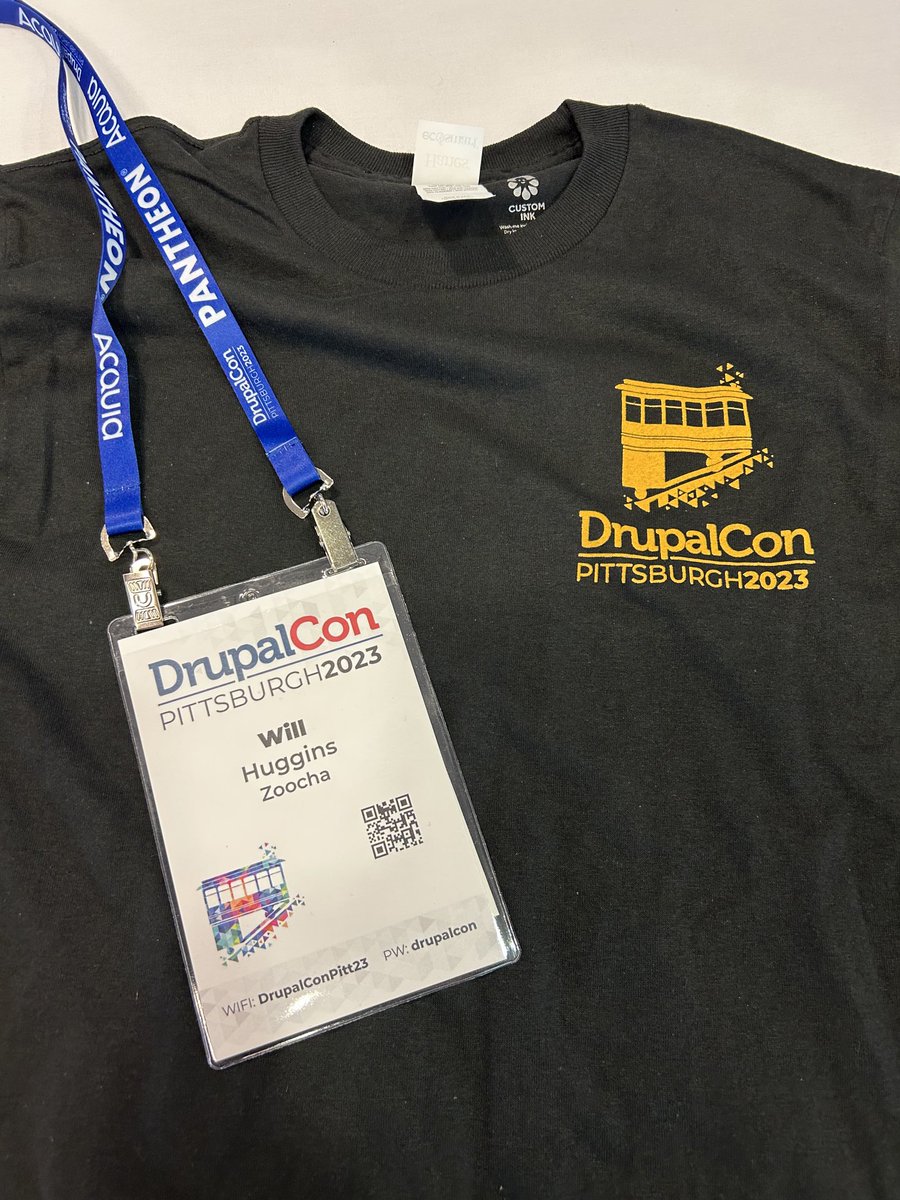 Armed with his ⁦<a href="/drupalcon/">DrupalCon Chicago 2026</a>⁩ kit, ⁦<a href="/Willhuggins/">Will Huggins</a>⁩ is representing ⁦<a href="/Zoocha/">Zoocha</a>⁩ ⁦<a href="/DrupalConNA/">DrupalCon North America</a>⁩ in #pittsburgh