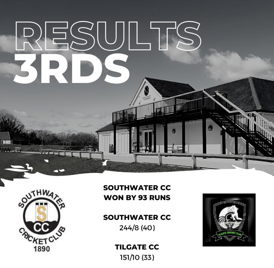 SouthwaterCC's tweet image. SATURDAY RESULTS🚨A perfect Saturday for the club as the 1s, 2s and 3s all won and picked up 30 points each! Well done to all involved! #SCC #90points