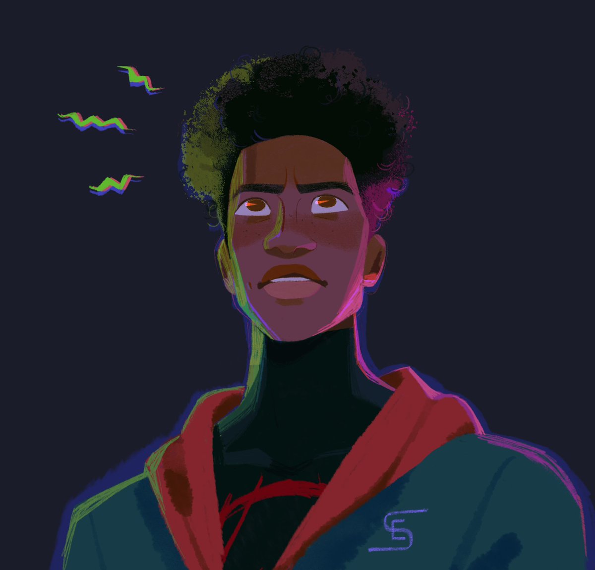 lovindrawin's tweet photo. 😌 #AcrossTheSpiderVerse #MilesMorales #GwenStacy https://t.co/NC9Ne6iZfU
