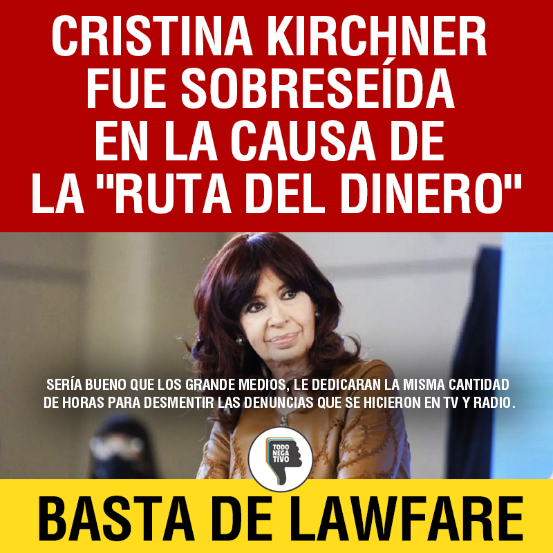 🔴 Un freno al lawfare. ¡CRISTINA ES INOCENTE!

@CFKArgentina