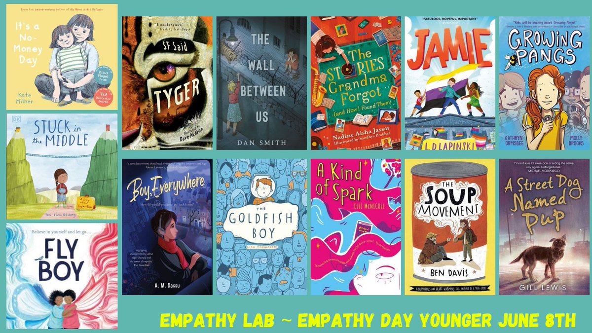 📚♥️#BooklistsinJune - 5. @EmpathyLabUK's Empathy Day Younger - June 8th ~ 13 titles from EY-KS2 that help work that special magic books have & open eyes and minds to things outside personal experience. (creator credits) ♥️📚#InclusiveBooks #DiverseBooks #ReadForEmpathy
