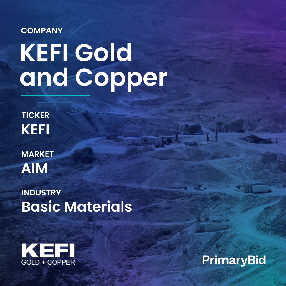 Congratulations to <a href="/kefiminerals/">KEFI Gold and Copper plc (formerly KEFI Minerals)</a> on their capital raise of £6.44 million, which saw strong demand from retail investors through PrimaryBid.
bit.ly/3oNtYg5

This UK deal was only available to investors in the UK. Investing in securities involves risk.