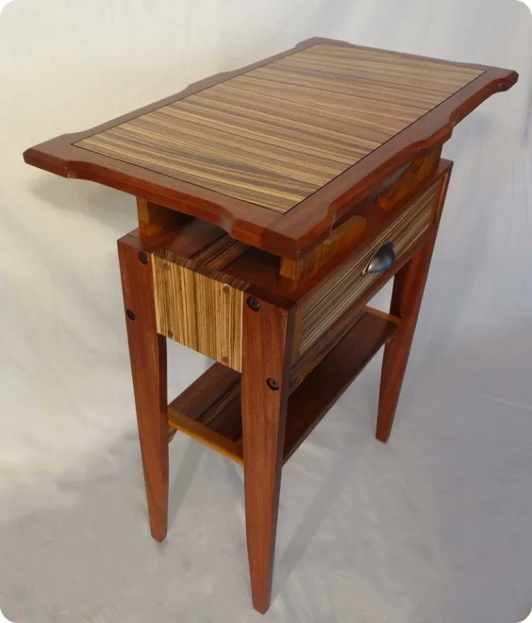 Custom Mahogany and Zebra wood Console table. 
#consoletables #furniture #losangeles