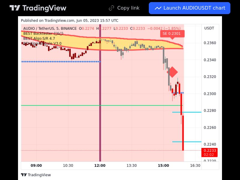 TradingView trade AUDIO 5 minutes