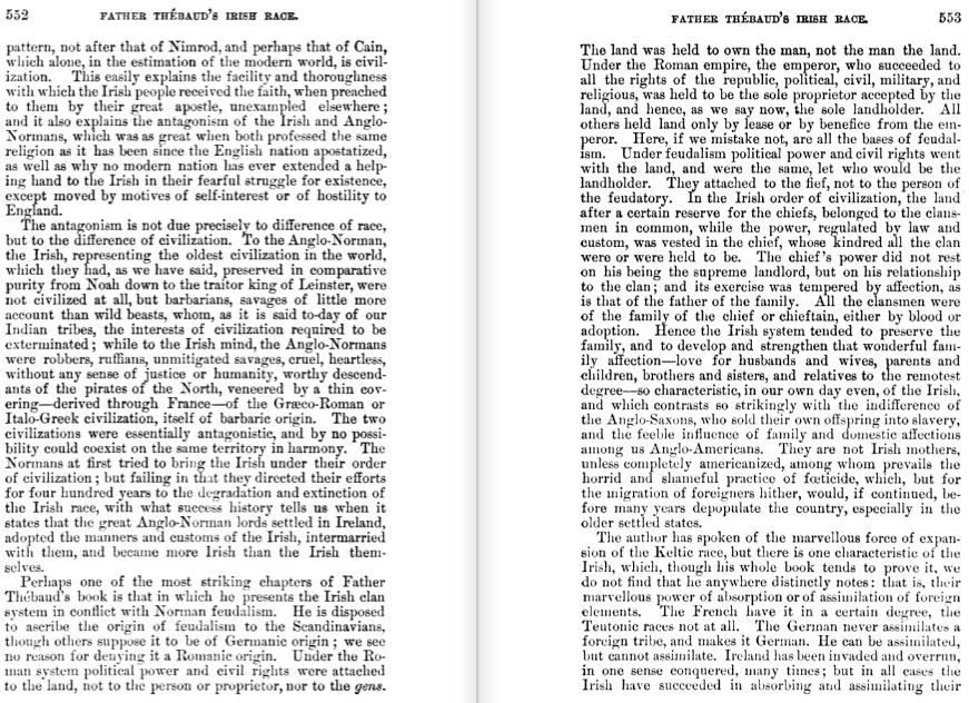 Irusan on Twitter "Source Orestes Brownson, 'Father Thébaud's Irish