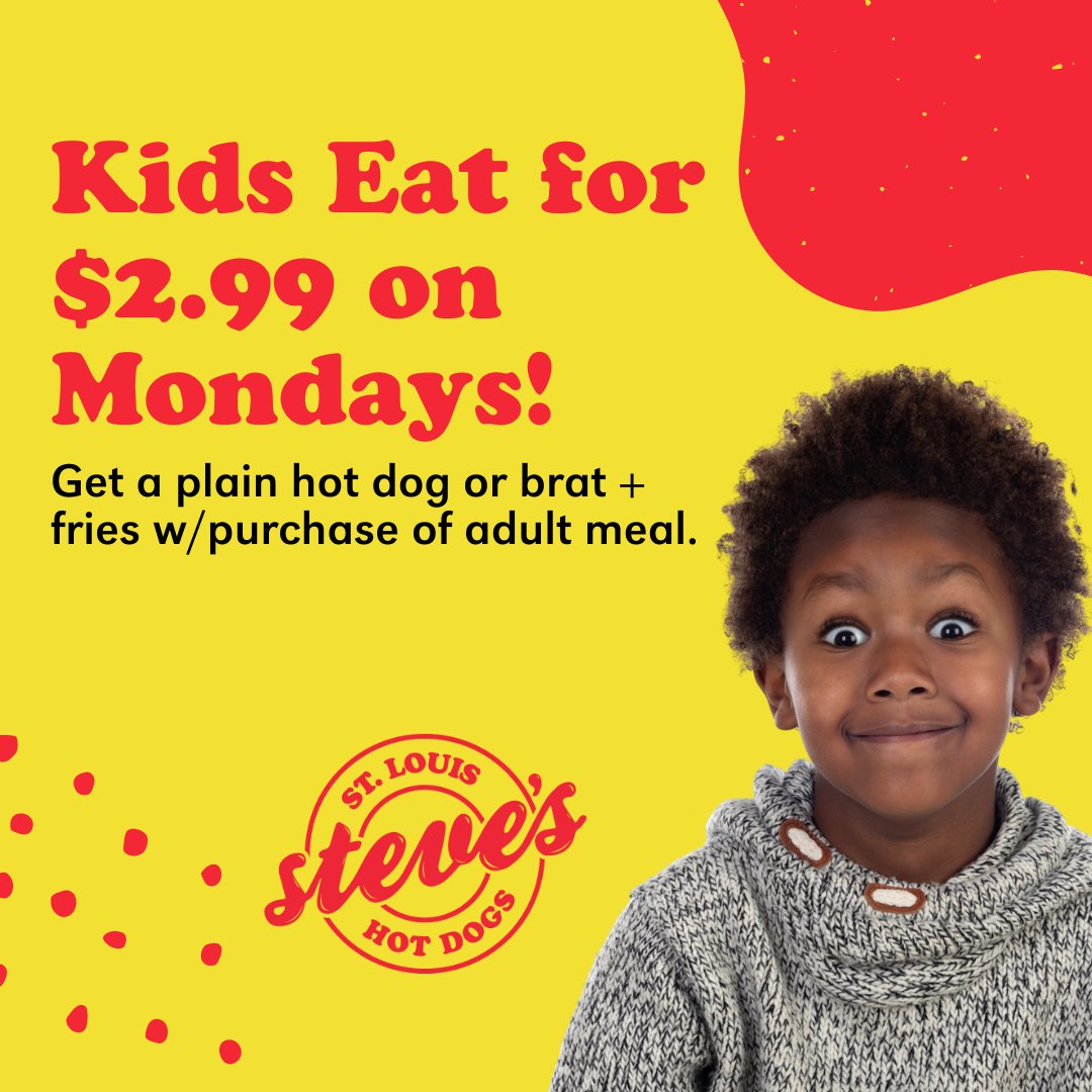 𝚂𝚝𝚘𝚙 𝚒𝚗 𝚊𝚕𝚕 𝚍𝚊𝚢 𝚏𝚘𝚛 $𝟸.𝟿𝟿 𝙺𝚒𝚍𝚜 𝙼𝚎𝚊𝚕𝚜 𝚠𝚒𝚝𝚑 𝚝𝚑𝚎 𝚙𝚞𝚛𝚌𝚑𝚊𝚜𝚎 𝚘𝚏 𝚊𝚗 𝚊𝚍𝚞𝚕𝚝 𝚖𝚎𝚊𝚕 𝚎𝚟𝚎𝚛𝚢 𝙼𝚘𝚗𝚍𝚊𝚢 𝚊𝚕𝚕 𝚜𝚞𝚖𝚖𝚎𝚛 𝚕𝚘𝚗𝚐!