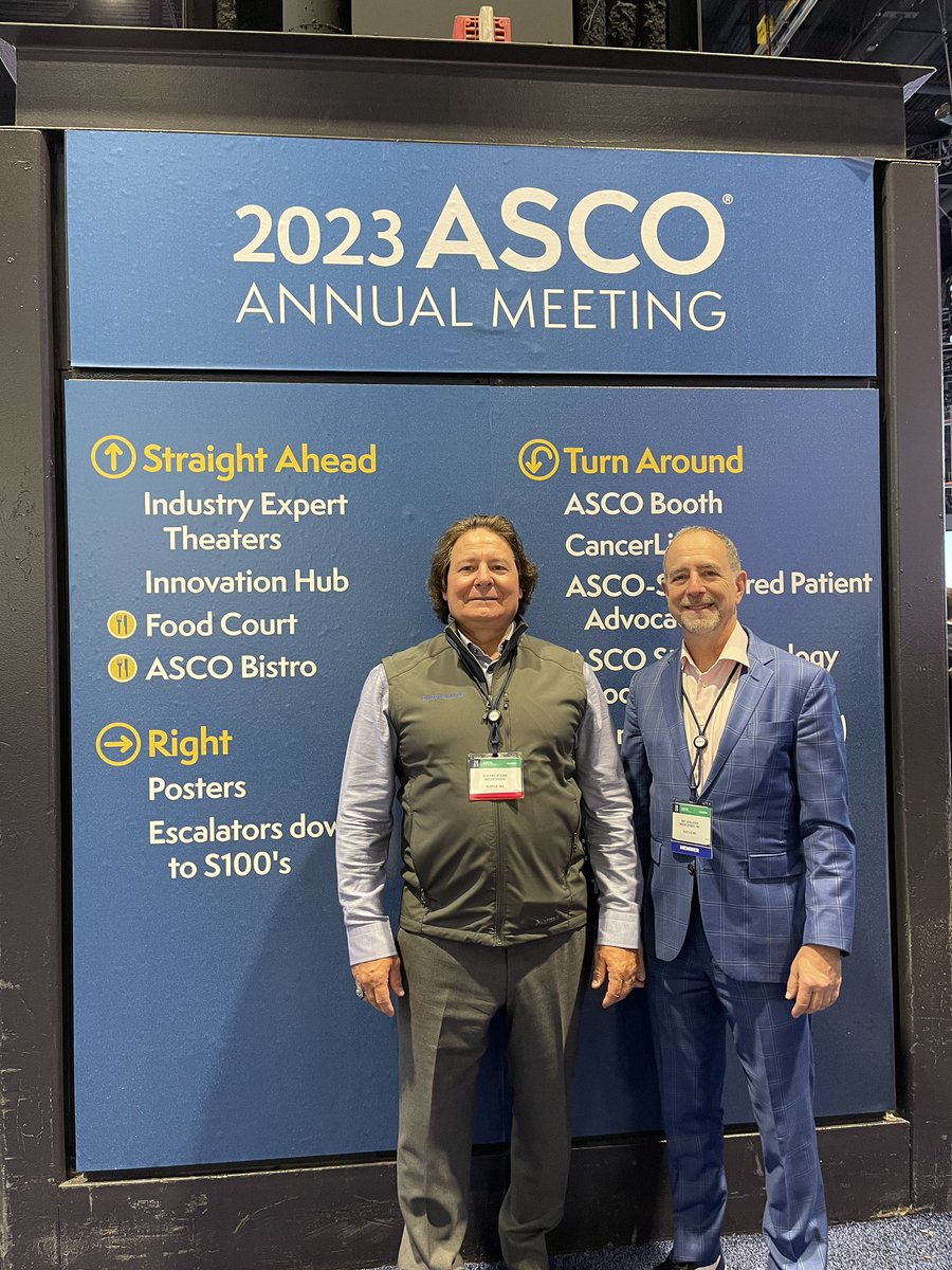 CEO <a href="/CliffordStocks/">Clifford Stocks</a> and CMO Bob Lechleider enjoying their time in Chicago at the <a href="/ASCO/">ASCO</a> annual meeting! #ASCO23 #EliteCancerResponders