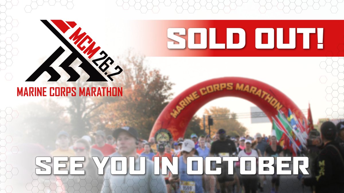 The 48th MCM General Registration is officially sold out! Weren't able to gain entry but want to run? There are still a few ways to register ; MCM Charity Partners: ms.spr.ly/6016g95dp and MCM Four Star Package: ms.spr.ly/6012g95dw. #RunWithTheMarines