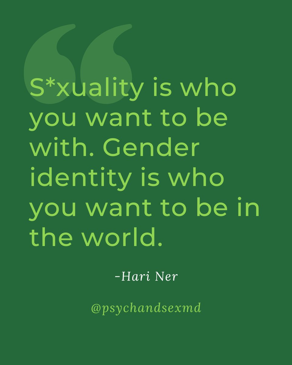 Psychandsexmd's tweet image. Remember: someone's s*xuality and their gender identity are distinct, unrelated things, and both encompass vast spectrums!

#lgbt #lgbtqia #lgbtsupport