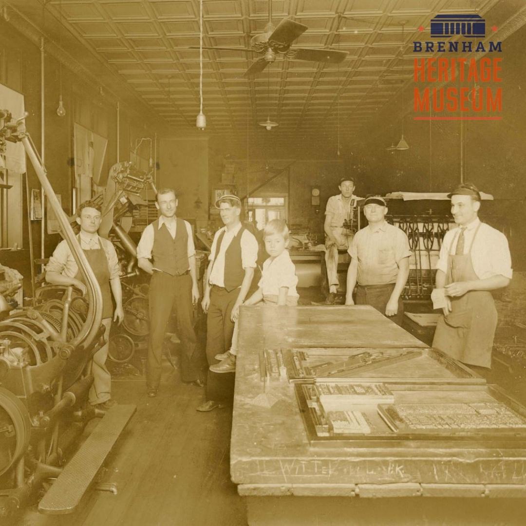 This photo allows us to take a look inside the Brenham Banner Press on January 31, 1930. The Brenham Banner Press used to be located at 221 E Main St. Do you recognize any of these fine gentlemen?
📸 Photo 2011.1.1520 from BHM's Collection