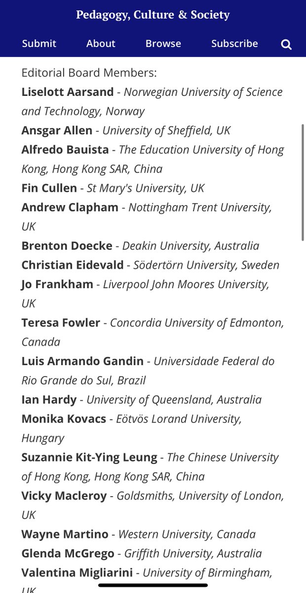 PedagogyCultSoc's tweet image. Exciting News! 🎉 After our 2023 executive board meeting, we identified areas of growth for our journal 📈 and recruited new editorial members! 🤗

We can&apos;t wait to work with all members to enhance our scholarly contributions to the field! 😊👏 

tandfonline.com/action/journal…