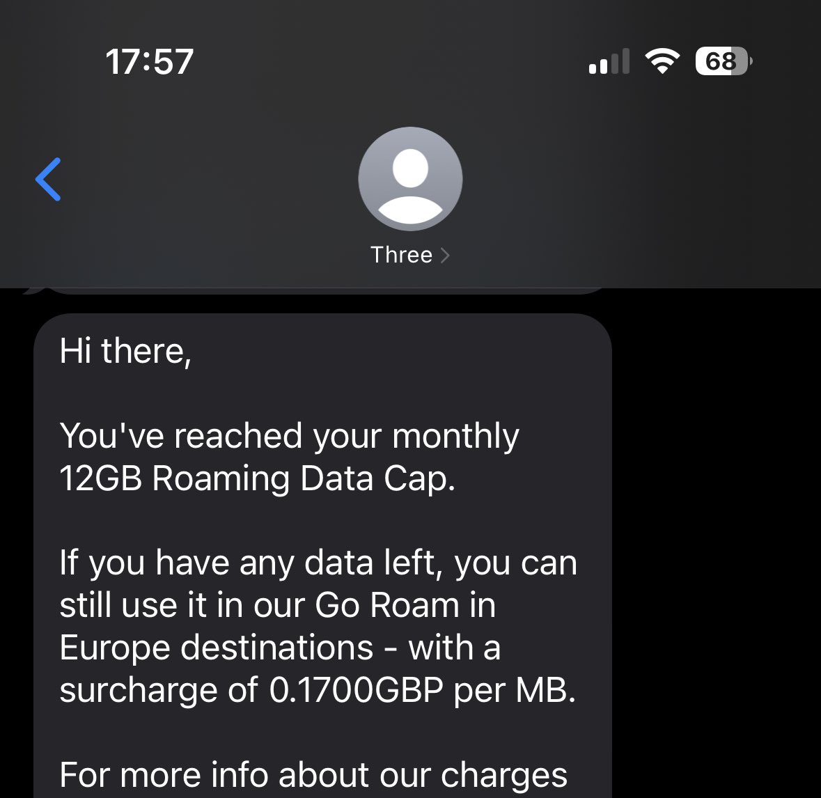 tomsterritt's tweet photo. How does this add up @ThreeUK @ThreeUKSupport? Reset when I left UK, I’ve used next to nothing and now have to find WiFi just to get directions? https://t.co/sIbUzyBbRA