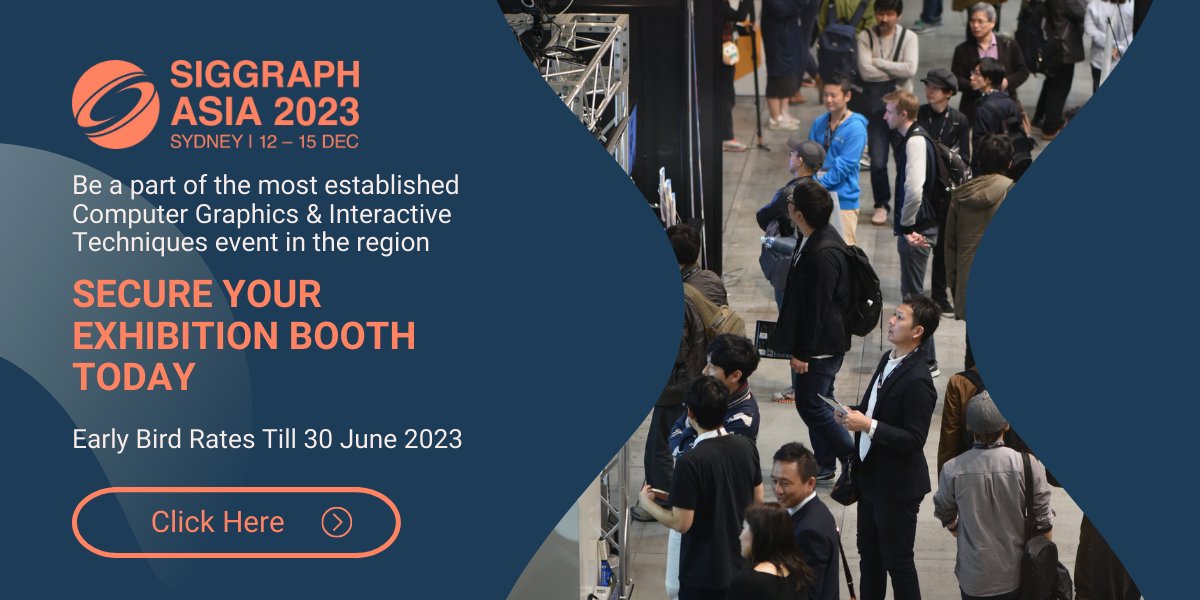 IGDA's tweet image. 📣 Special invitation to be a part of @SIGGRAPHAsia&apos;s annual Conference &amp;amp; Exhibition on #CG &amp;amp; #InteractiveTechniques held in Asia Pacific. Join us in Sydney, Australia this 12-15 Dec to get ahead of competition! 👉 ow.ly/GM3x50OFQag

#gamedev #SIGGRAPHAsia2023
