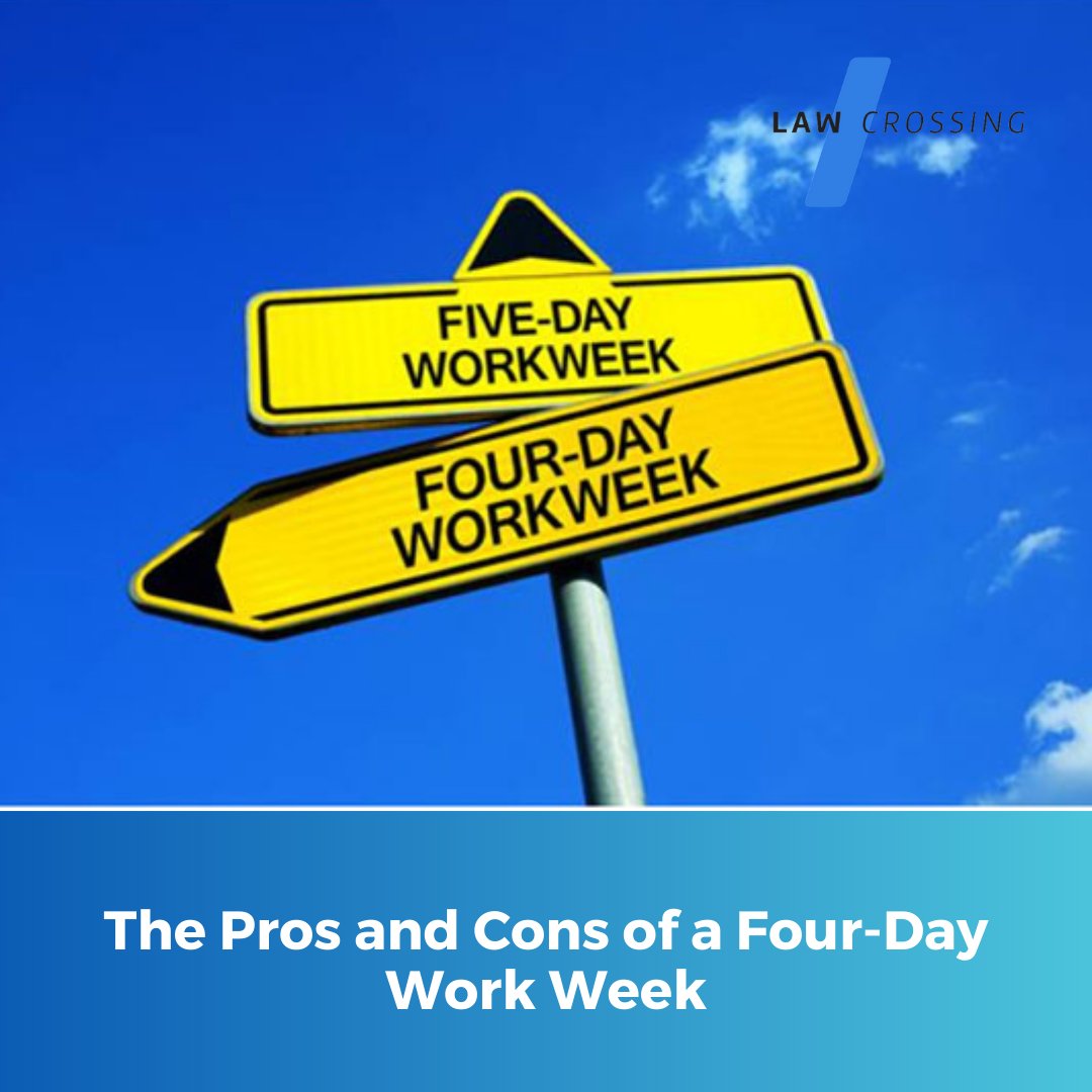 Time for a workweek revolution! In this captivating read, uncover the potential benefits and challenges of embracing a shorter workweek. Don't miss out! lawcrossing.com/employers/arti…

#FourDayWorkWeek #EmbracingChange
