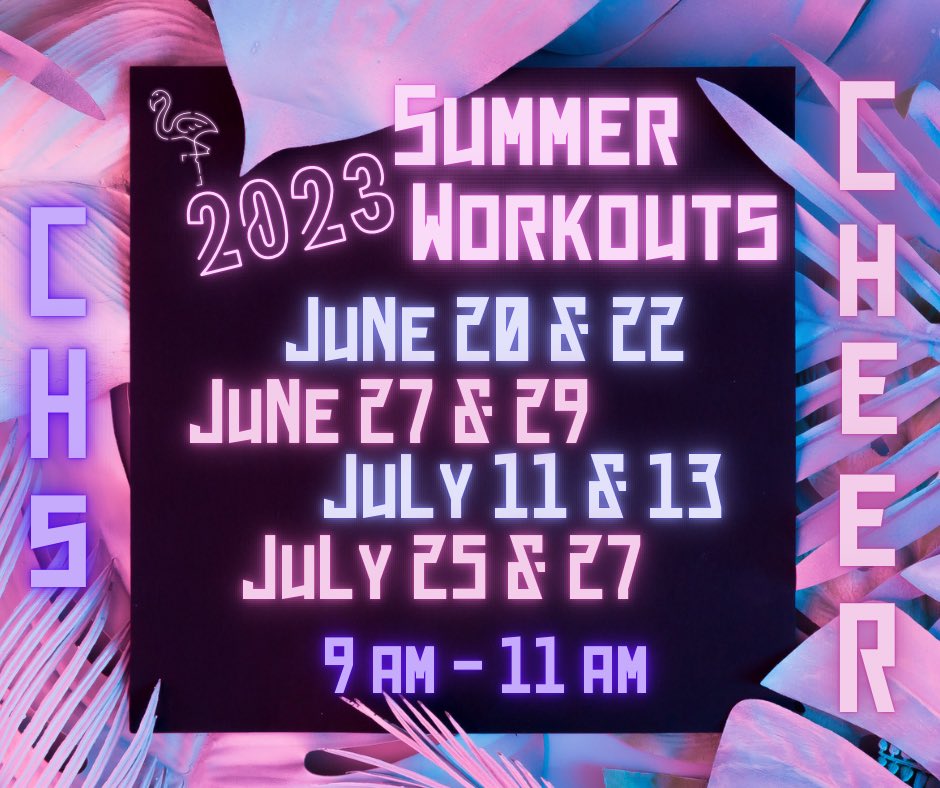 June means WORKOUTS!! Make sure to have your physical up to date!