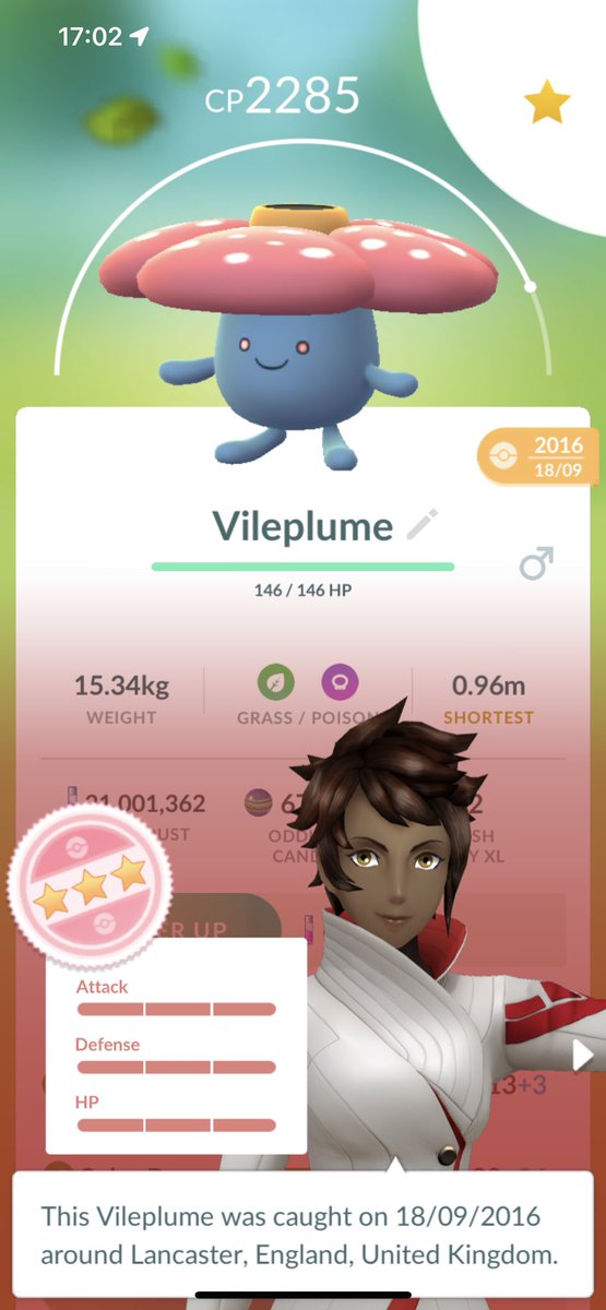 Daniel_Lowe1's tweet photo. @MYSTIC7 Hundo Vileplume, also happened to be in my first ever fire red team ☺️ https://t.co/o8L4FCcRlp