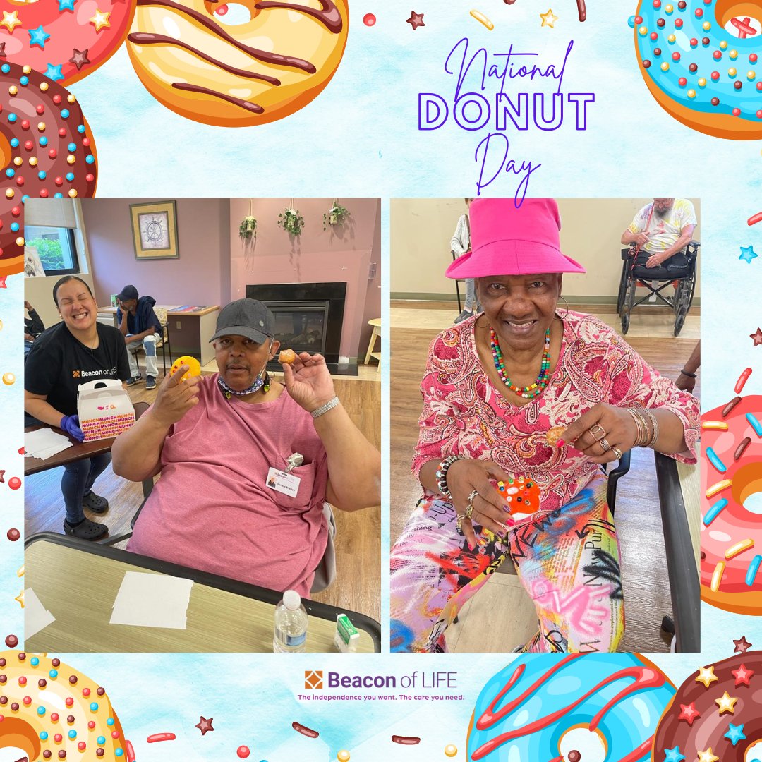 BeaconOfLifeNJ's tweet photo. Our participants had a sweet time during National Donut Day on Friday! 🍩 #NationalDonutDay #donuts #BeaconofLIFE #PACEisthePLACE https://t.co/94udJRHwRZ