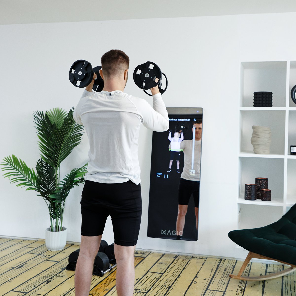 One of the best things about MAGIC? It takes up no space and blends seamlessly into your home.

In the words of @financialtimes , “unlike an exercise bike, rower or treadmill, it’s guaranteed never to become an expensive clothes hanger.” 😉

#MAGICmirror #AI #fitnessmirror