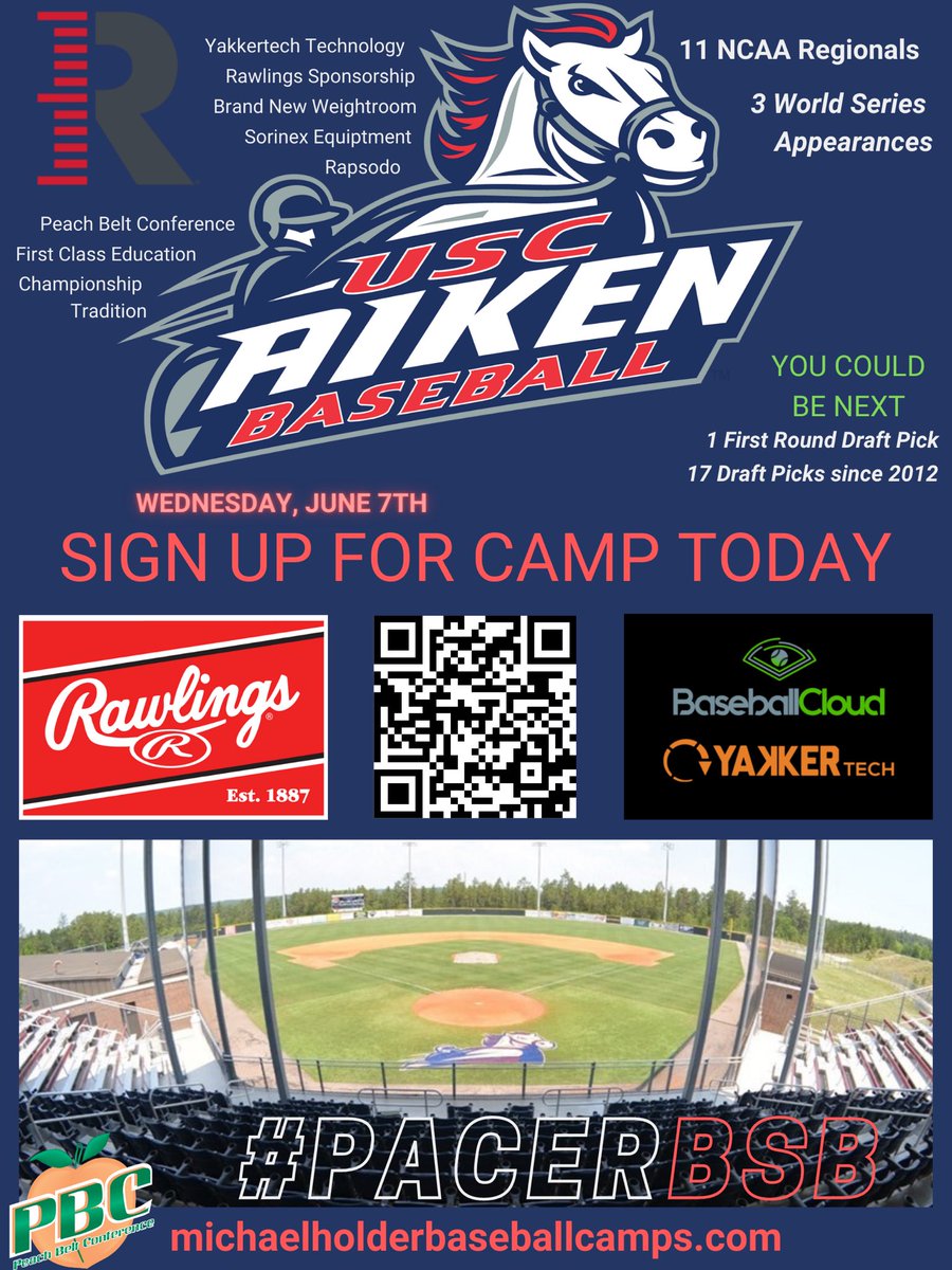 Jason Richman (@jay44rich) on Twitter photo 🔔 Last Chance to Sign Up 🔔
🚨🐎USC Aiken Baseball Camp🐎🚨
🗓Wednesday, June 7th
⏰9:30-4:30
🔊Juco, Transfer Portal & 23’,24’,25’,26’,27’ Grads
📍Roberto Hernandez Stadium
👨💻<a href="/Yakkertech/">Yakkertech</a>
✍️ michaelholderbaseballcamps.com 🔔 Last Chance to Sign Up 🔔
🚨🐎USC Aiken Baseball Camp🐎🚨
🗓Wednesday, June 7th
⏰9:30-4:30
🔊Juco, Transfer Portal & 23’,24’,25’,26’,27’ Grads
📍Roberto Hernandez Stadium
👨💻<a href="/Yakkertech/">Yakkertech</a>
✍️ michaelholderbaseballcamps.com