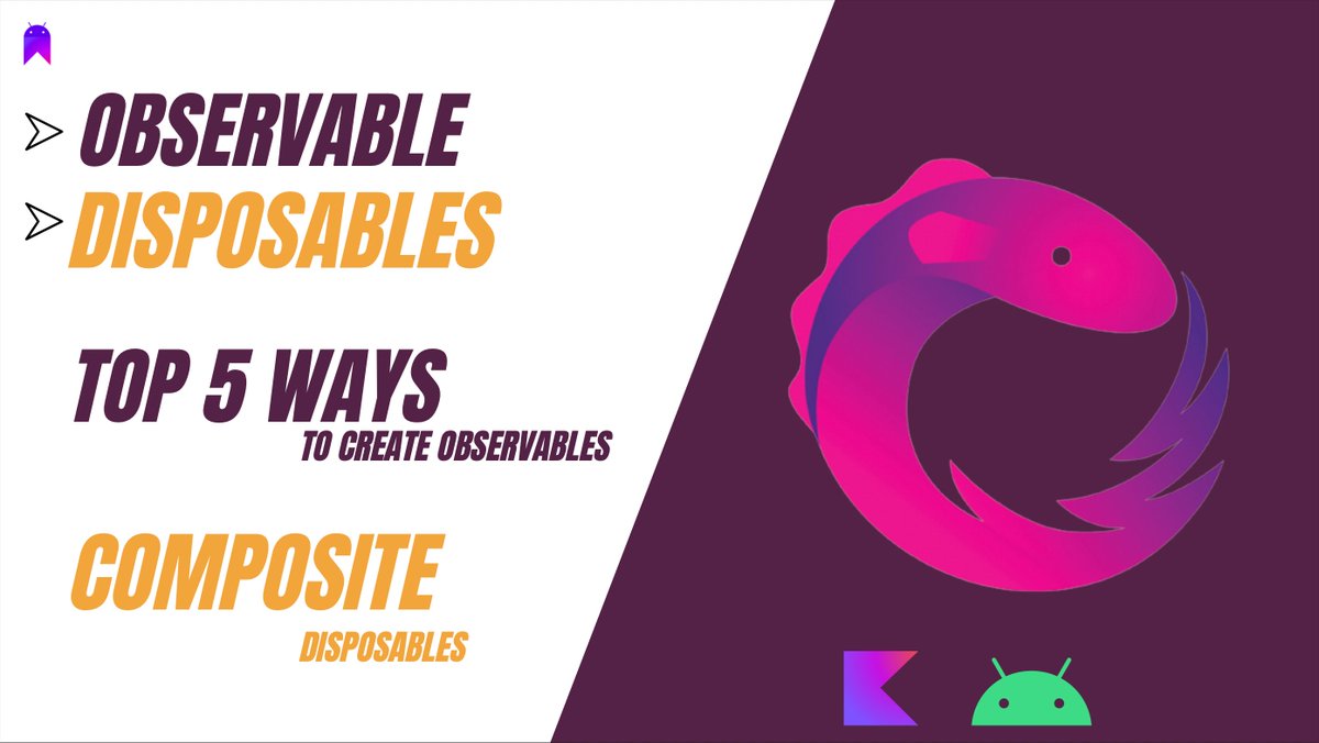 native_MB's tweet image. Top 5 Ways to Create Observables &amp;amp; Managing Disposables in RxJava

Observables
Disposables

youtu.be/GThMe82dgBk

#RxJava #Kotlin #android #developers
