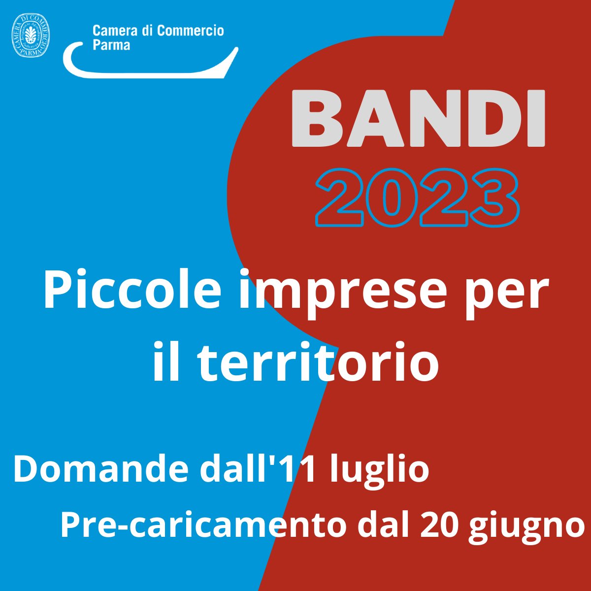 CamComParma's tweet photo. 🔊"Piccole imprese per il territorio anno 2023": fondo di 500 mila euro per il nuovo bando della Camera di Parma per la concessione di contributi a fondo perduto. Domande dall'11 luglio, pre-caricamenti possibili dal 20 giugno. Fino a 7 mila euro https://t.co/QXqASaEVQt https://t.co/9EuC81s6uy