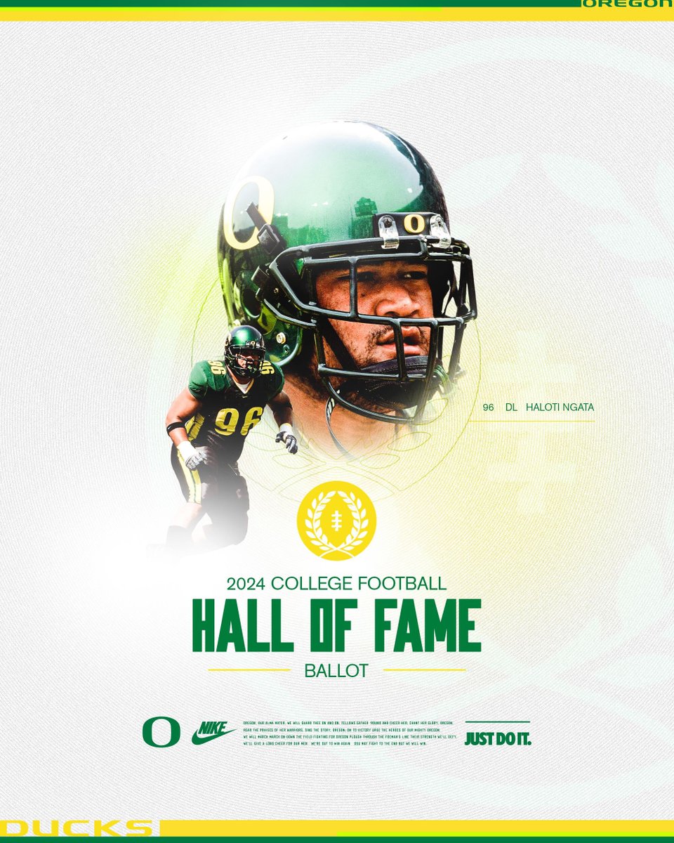 Deserves it. Oregon legend Haloti Ngata is on the ballot for the College Football Hall of Fame Class of 2024 🦆 #GoDucks x @NFFNetwork