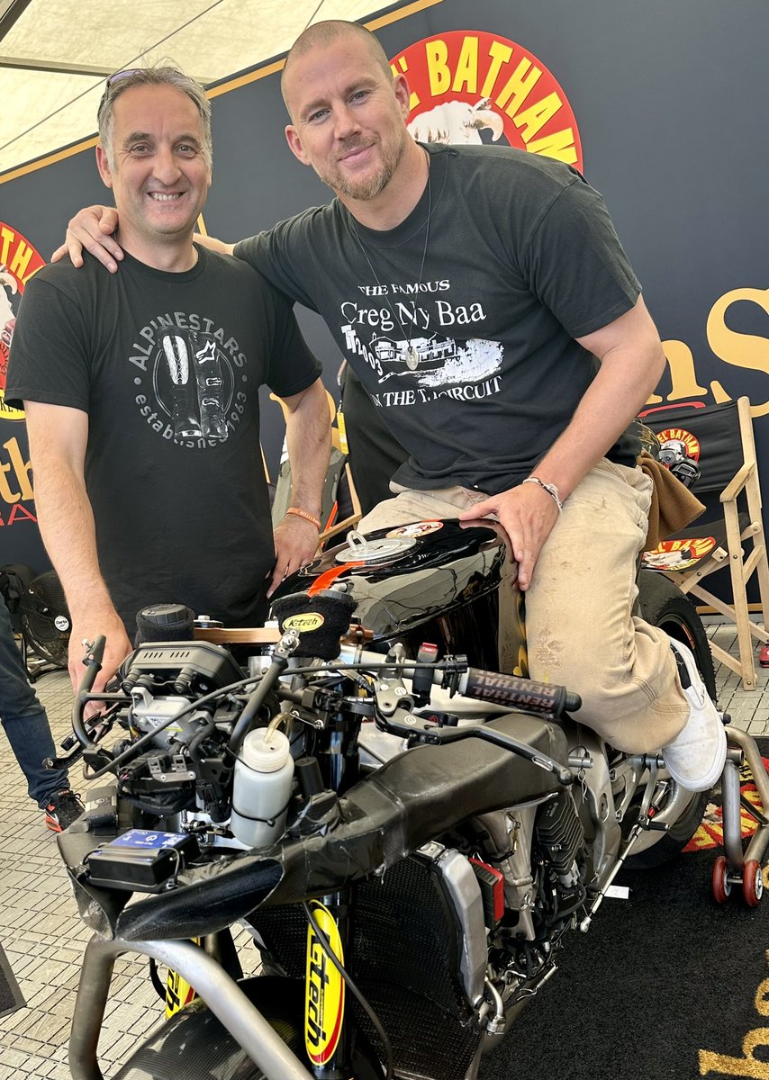 RT @BathamsRacing: Magic Mike and Channing Tatum with the Bathams Racing Honda RC213V today. @thebathams https://t.co/guKGpuaMa9