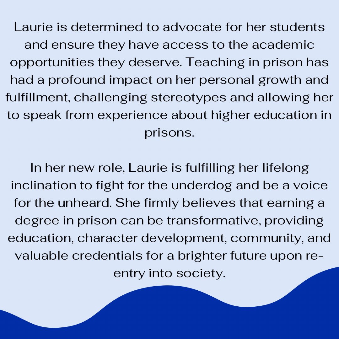 Welcome Laurie, our new Philips State Prison Site Coordinator!