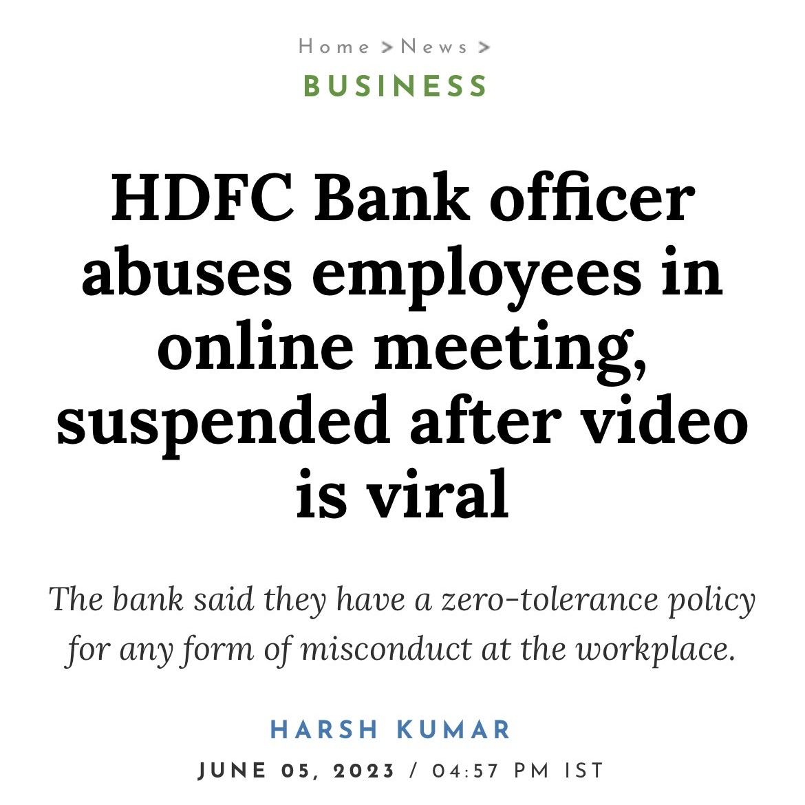 Hi @Yeshasvini, Just want to know how you guys at @GPTW_India Rank HDFC Bank as 'The Great Place to Work'! U sud see their viral video of Internal review meet, toxic, abusive, inhumane.