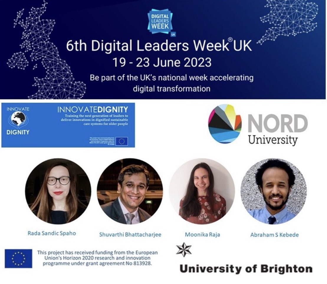 InnovateDignity (@innovatedignity) on Twitter photo Our researchers <a href="/RadaSpaho/">Rada Sandic Spaho</a> <a href="/ShuvarthiB/">Shuvarthi Bhattacharjee</a> <a href="/abrishya/">Abraham Sahilemichael</a> #moonikaraja from <a href="/Norduniversitet/">Nord universitet</a> & @UOBAcademies will b delivering a session on “Dignity in the context of digital technologies for older adults” on 20th June 2023 at 12:30pm BST. Reg. Link: week.digileaders.com/talks/dignity-… Our researchers <a href="/RadaSpaho/">Rada Sandic Spaho</a> <a href="/ShuvarthiB/">Shuvarthi Bhattacharjee</a> <a href="/abrishya/">Abraham Sahilemichael</a> #moonikaraja from <a href="/Norduniversitet/">Nord universitet</a> & @UOBAcademies will b delivering a session on “Dignity in the context of digital technologies for older adults” on 20th June 2023 at 12:30pm BST. Reg. Link: week.digileaders.com/talks/dignity-…