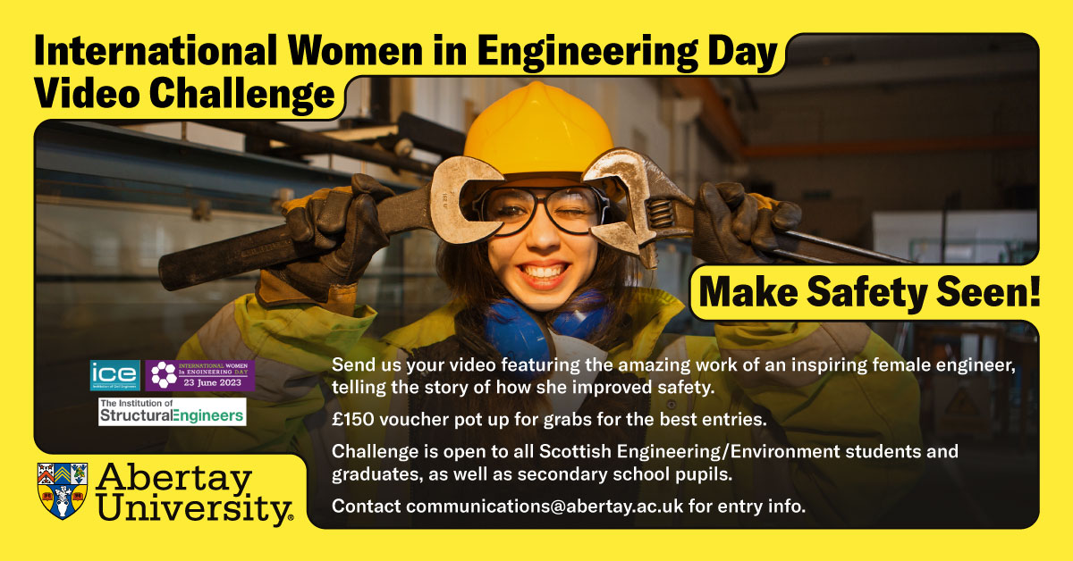 🚨Reminder🚨 The deadline for our #INWED23 video challenge is 5pm on 9 June! Have you entered for your chance to win yet? 💸 Read here for more info and filming tips 👉 abertay.co/ZWIx
