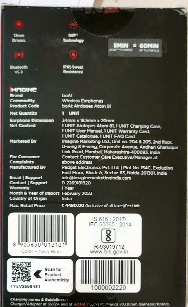 @boAtSupport1 @RockWithboAt @amangupta0303 
I purchased airdopes atom 81  on 3-6-23
From verma enterprise d-39 st.-12 west karawal nagar delhi-110094
When I used this only one side was working. I went to the shop and said the same shop owner refused to change.