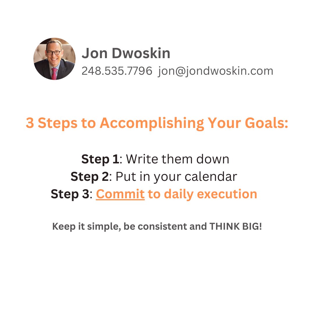 jdwoskin's tweet image. #GoalSuccessBlueprint #DailyCommitment #ConsistentExecution #ThinkBIG