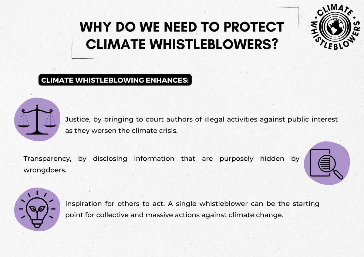 ClimateWhistles's tweet image. #Whistleblowers are essential to the climate movement.

Donate to @ClimateWhistles and help us protect them 👉
helloasso.com/associations/c…