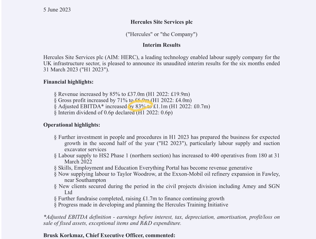rhomboid1MF's tweet image. #HERC embarrassing arithmetic error corrected👇…but it now shows clearly the lack of operational gearing…so far at least

personally I prefer to see the amended version of an RNS highlight exactly how it differs from the original version everyone read &amp;amp; potentially traded on🤔