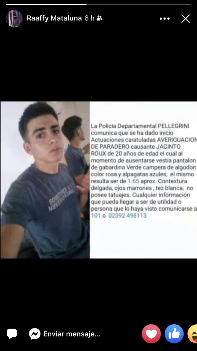 TE ESTAMOS BUSCANDO JACIN!!!!!!! POR FAVOR, APARECE!