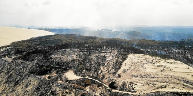 Les incendies de l'été dernier nous ont choqué, ainsi ceux des monts d'Arrée (Bretagne) ou de la Teste de Buch (Gironde). Certes les incendies ne sont pas tous liés au réchauffement climatique, mais la sécheresse, aggravée par lui, les facilite et fait remonter au Nord. 3/20
