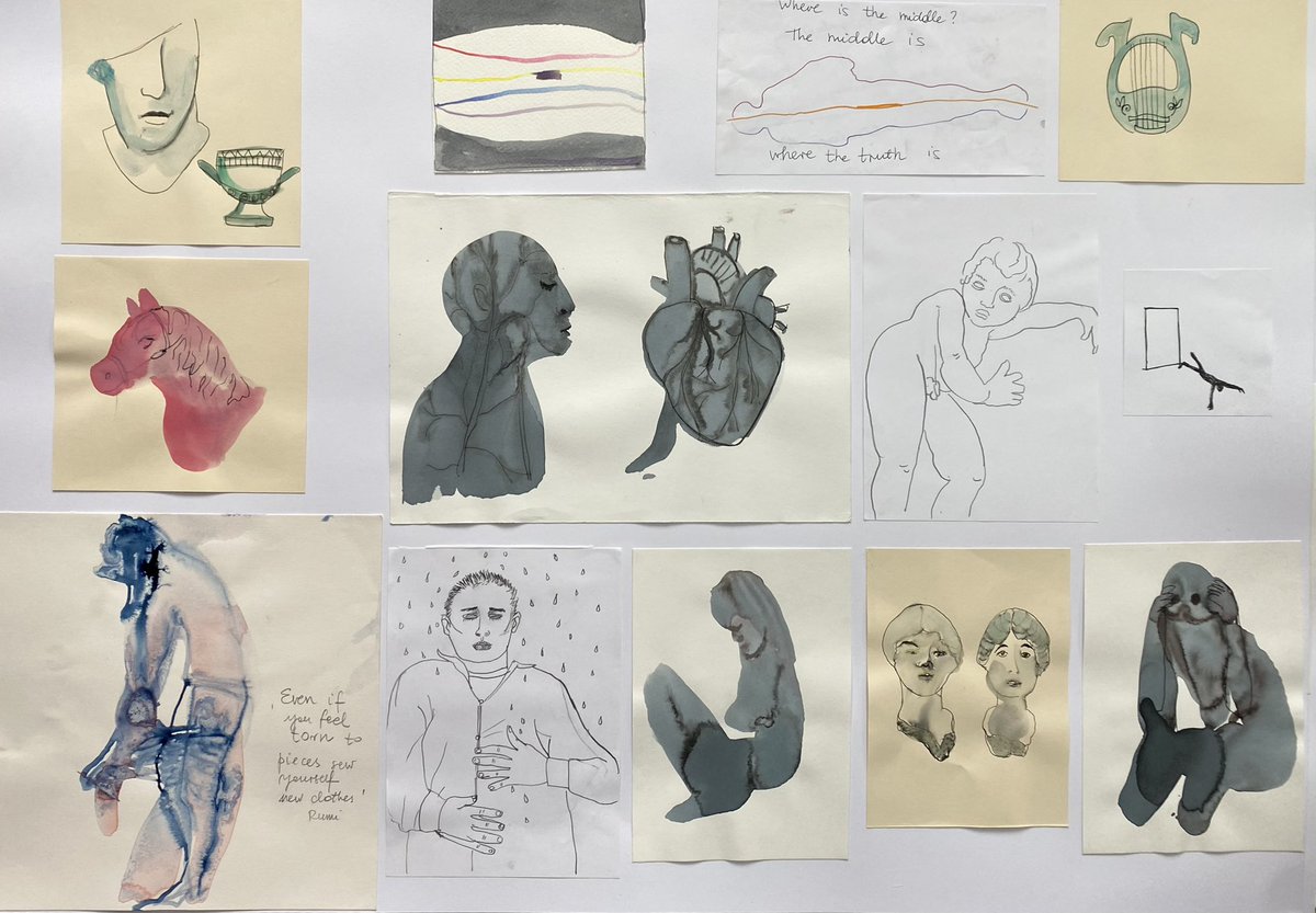 AgadiMasternak's tweet photo. Solo Exhibition “Key words” of collages on paper accompanying premiere of @faces_of_agata at 2Okna Gallery in Krakow. 
#krakow #krakowfilmfestival #collage #ink #paper #art #exhibition #worksonpaper #sketch #artistinstagram @galeria2okna https://t.co/GadQDfiQ3U