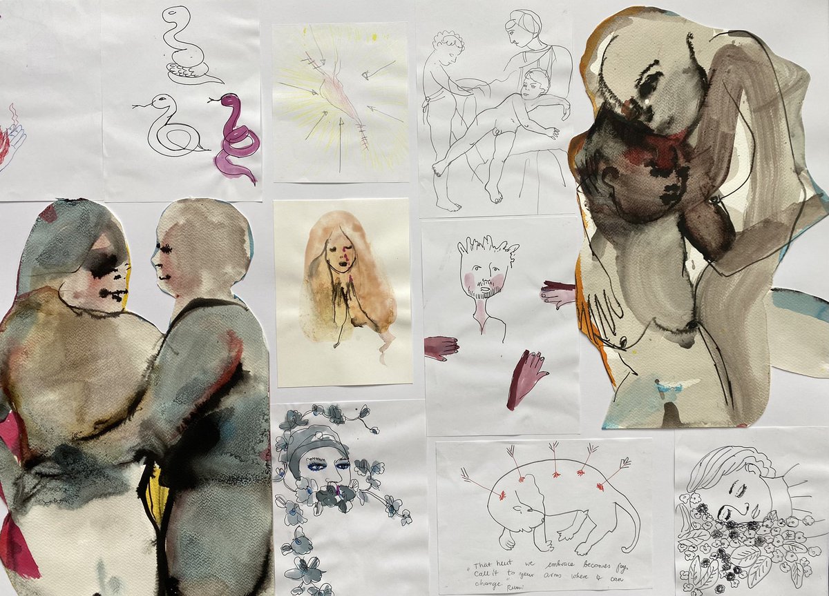 AgadiMasternak's tweet photo. Solo Exhibition “Key words” of collages on paper accompanying premiere of @faces_of_agata at 2Okna Gallery in Krakow. 
#krakow #krakowfilmfestival #collage #ink #paper #art #exhibition #worksonpaper #sketch #artistinstagram @galeria2okna https://t.co/GadQDfiQ3U