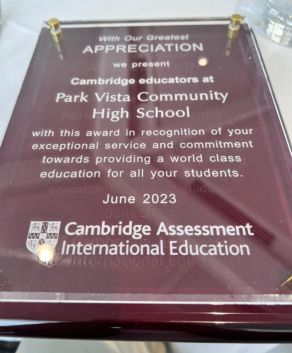 Enrique Vela (@vela_ldrshp) on Twitter photo Proud day to be a member of Team Palm Beach as one of the schools who contributed to our Large District of the Year recognition from <a href="/CambridgeInt/">Cambridge International Education</a> ! #CommitToExcellence Proud day to be a member of Team Palm Beach as one of the schools who contributed to our Large District of the Year recognition from <a href="/CambridgeInt/">Cambridge International Education</a> ! #CommitToExcellence