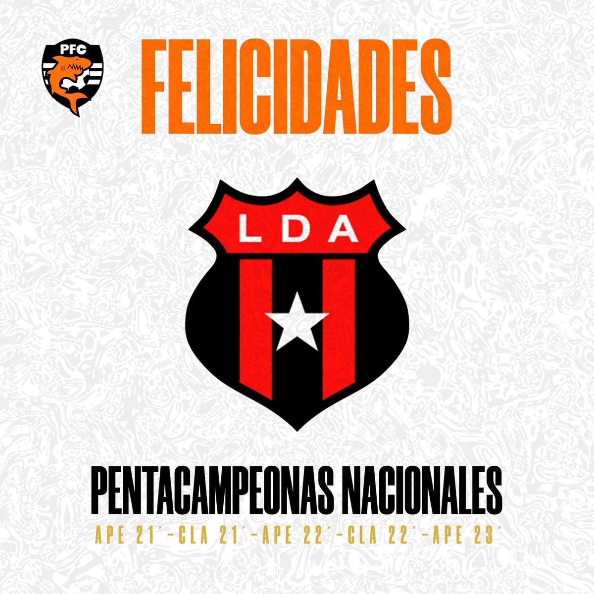 ¡Felicidades Leonas! ❤️🖤

Felicitamos a Liga Deportiva Alajuelense por la obtención de su pentacampeonato en la #LigaPromericaFemenina. 🏆 @ldacr
