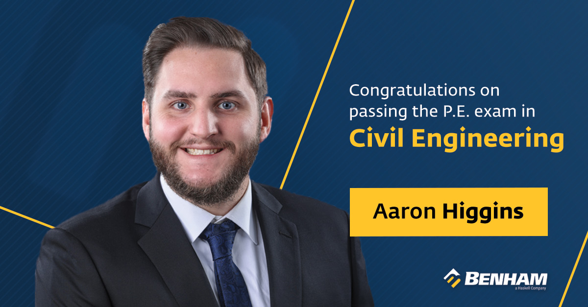 BenhamHaskellCo's tweet photo. Aaron, congratulations on passing your exam! Your hard work and perseverance have paid off! #CivilEngineering #exam https://t.co/fYis9vgfgF