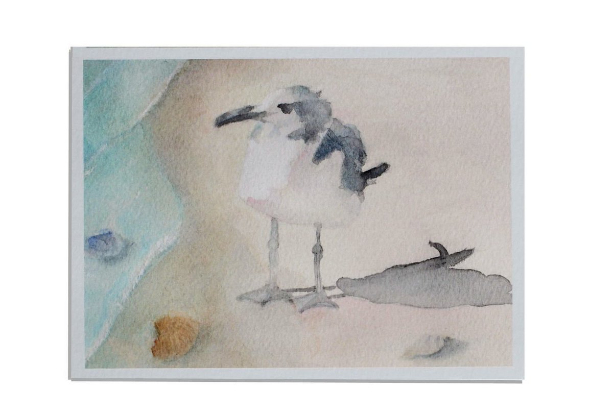 Watercolor Art Print 
#beach #seagull #shadow #seabird #watercolor #artprint #beachhouse #beachdecor #homedecor #birds #wallart #walldecor #smilett23 #shopsmall #supportsmallbusiness #summer #fun #giftsforhim #SycamoreWoodStudio

etsy.me/3oQzy1l via @Etsy