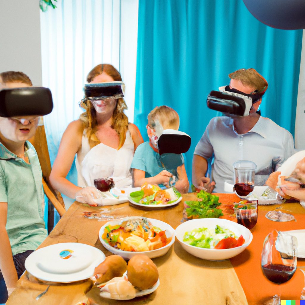 io_iordan's tweet photo. Ok kids, no Vision Pro at the dinner table! https://t.co/lcUnuoACoy